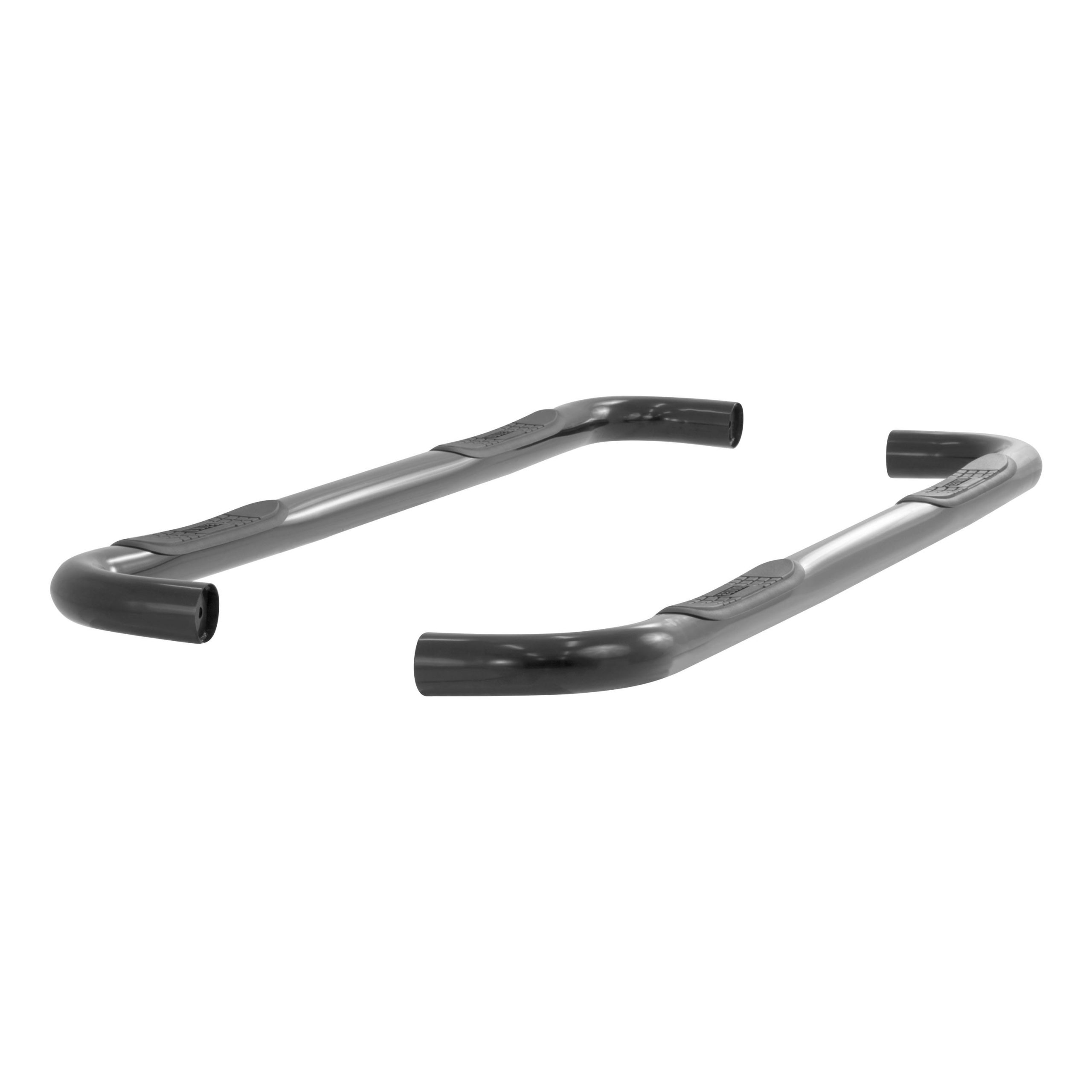 ARIES 204013 3" Round Black Steel Side Bars, Select Silverado, Sierra 1500, 2500, 3500 HD