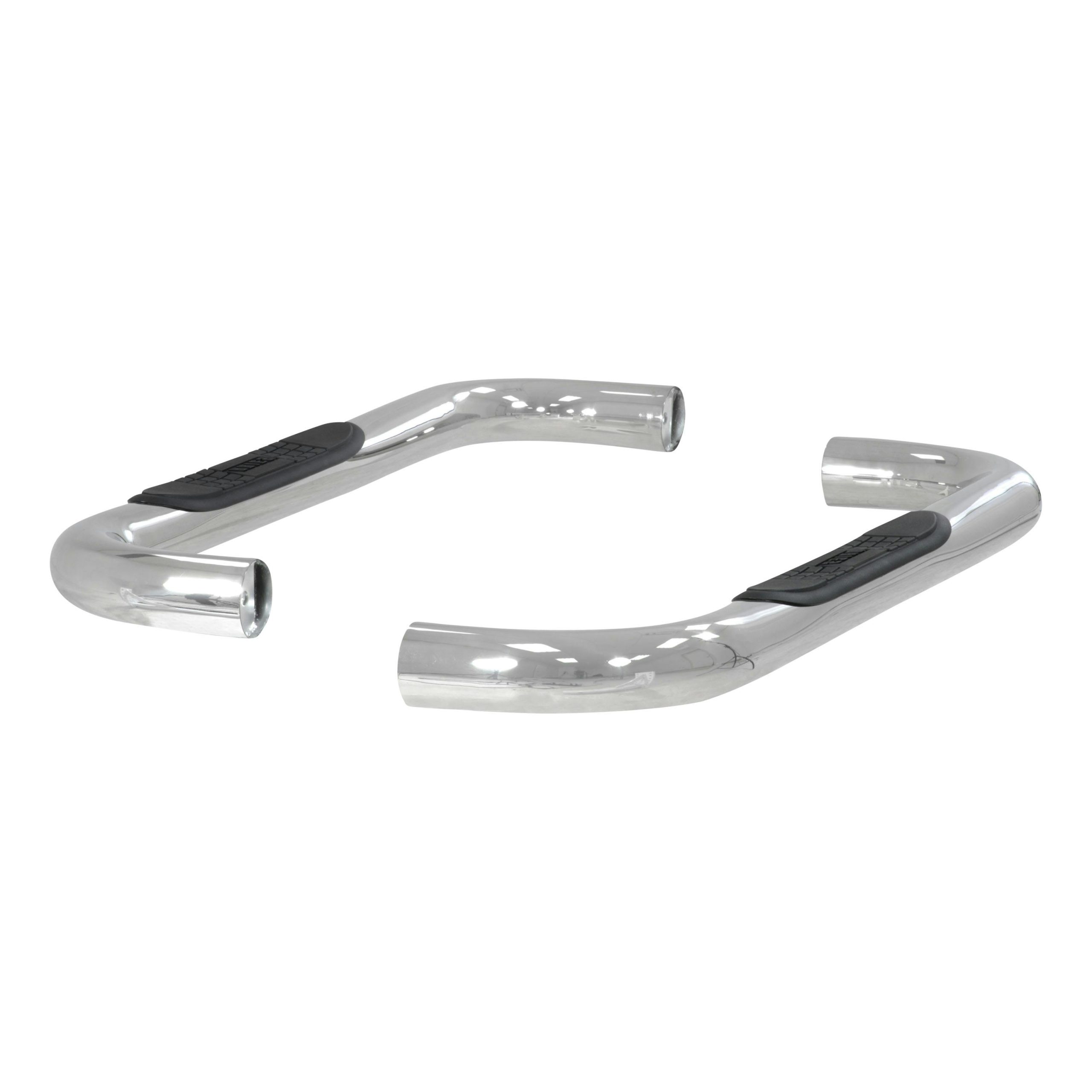 ARIES 204017-2 3" Round Polished Stainless Side Bars, Select Silverado, Sierra 1500, 2500, 3500