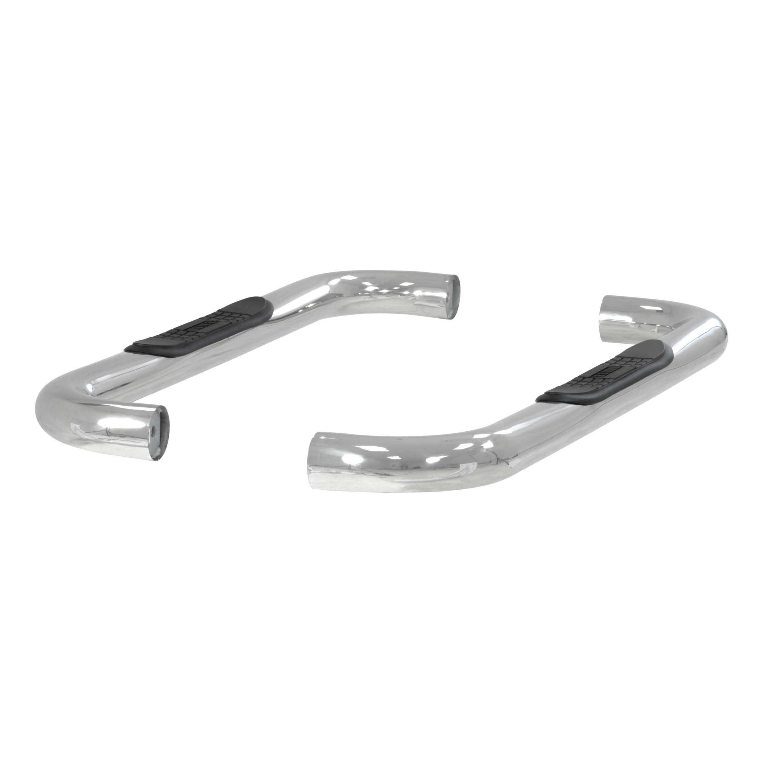 ARIES 204018-2 3" Round Polished Stainless Side Bars, Select Blazer FS, Tahoe, Yukon, C, K