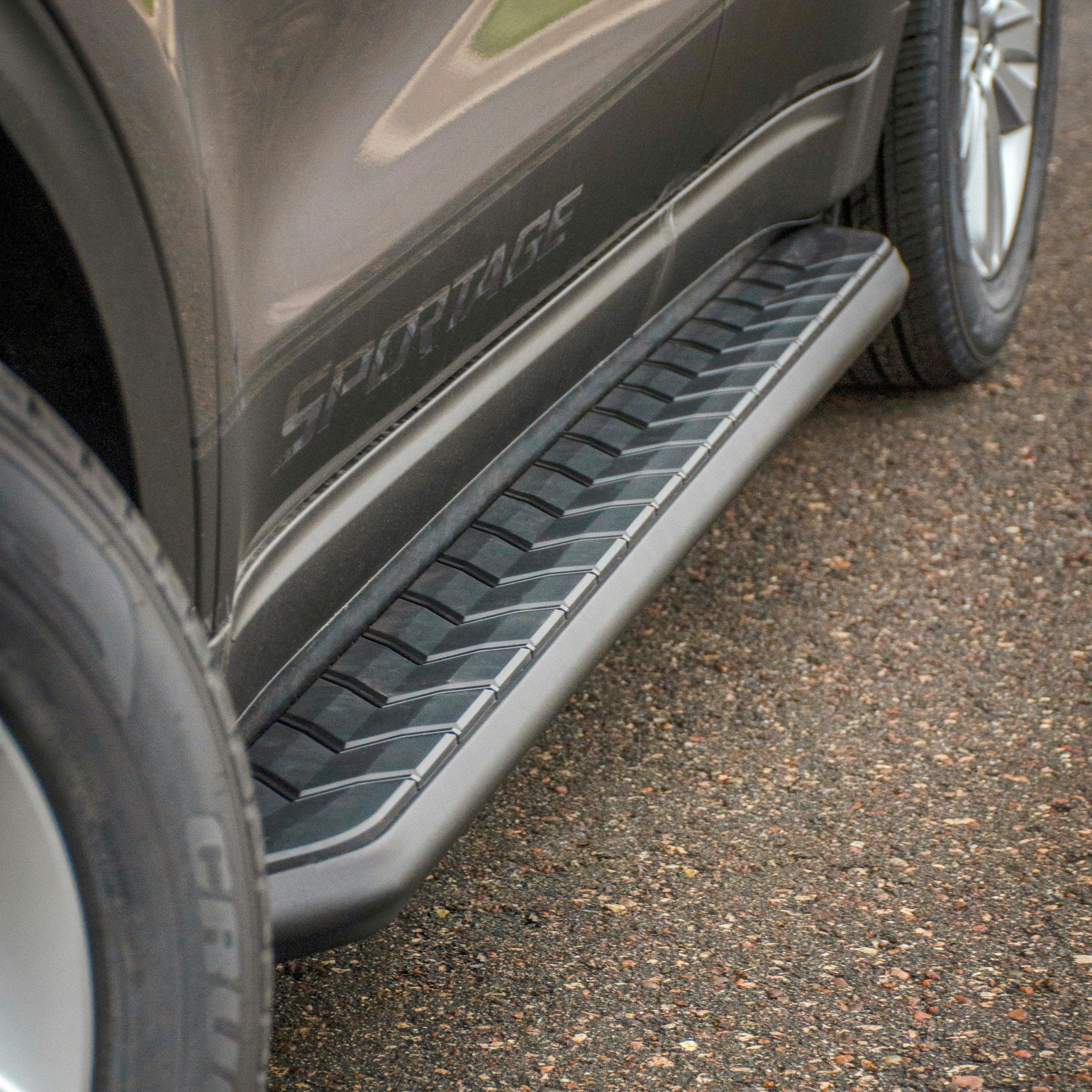 ARIES 2061041 AeroTread 5" x 73" Black Stainless Running Boards, Select Chevrolet Blazer