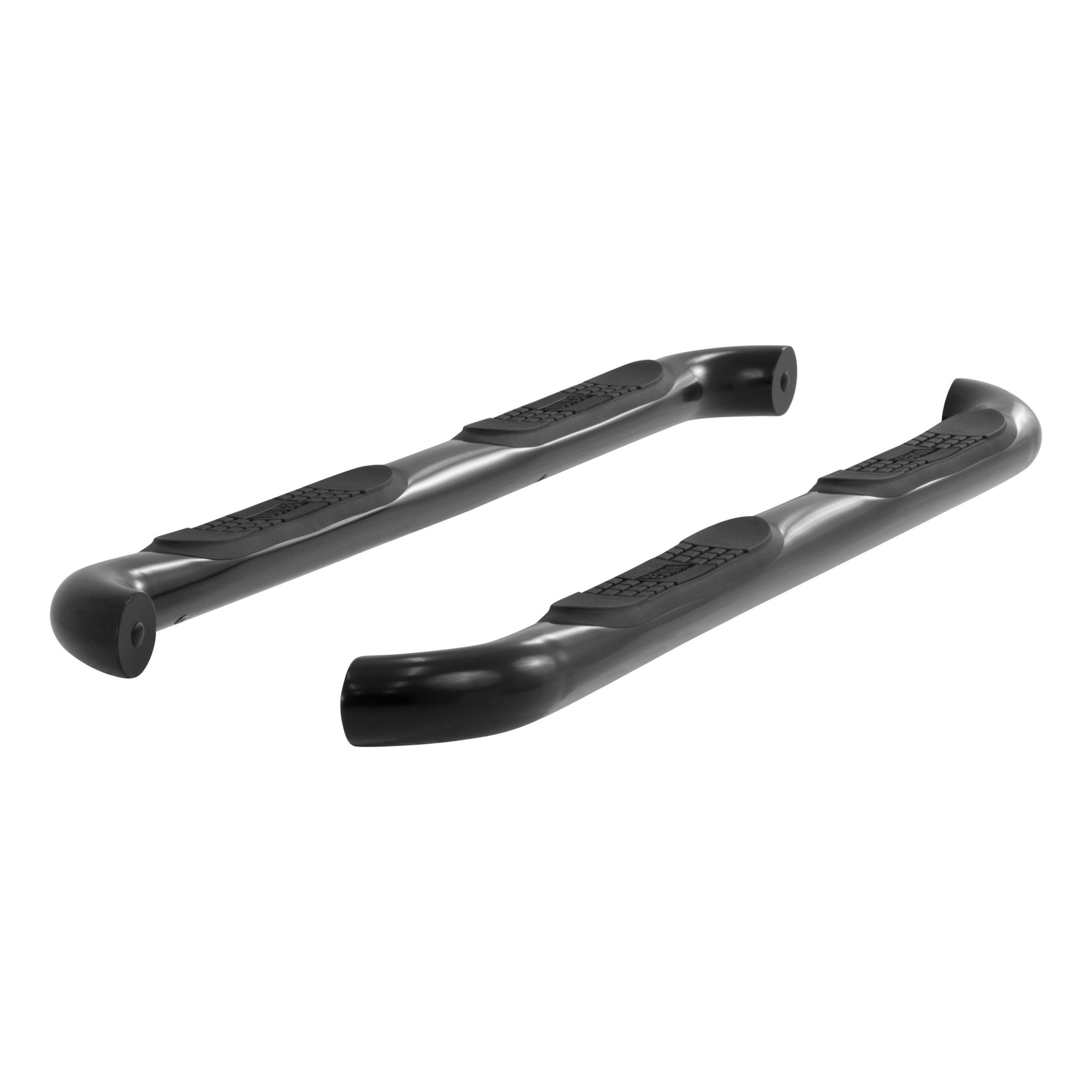 ARIES 208007 3in. Round Black Steel Side Bars; Select Mitsubishi Outlander; RVR