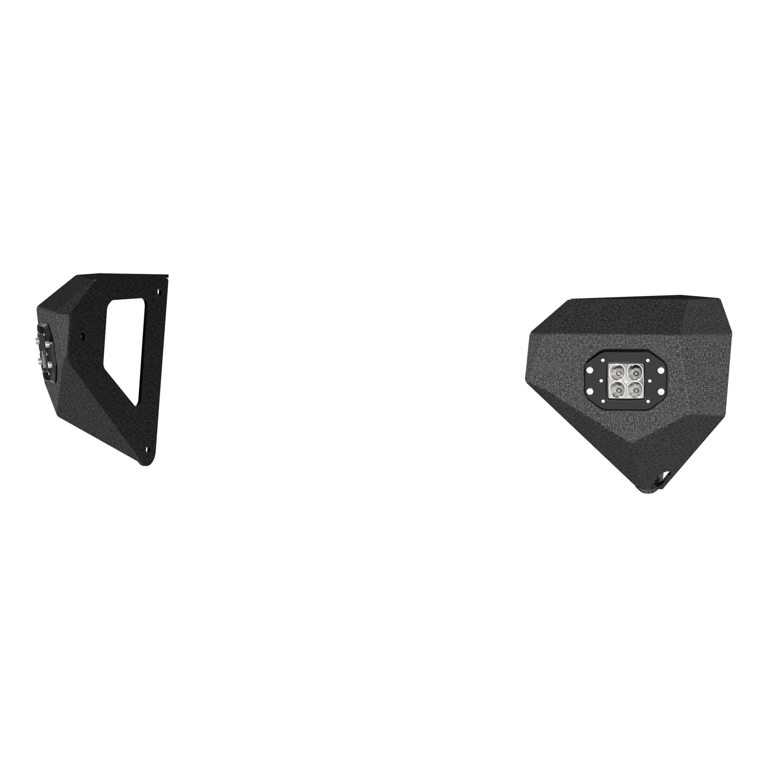 ARIES 2081200 TrailChaser Jeep Wrangler; Gladiator Steel Front Bumper Corners with LEDs