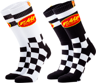 FMF Checker Socks - 2 pack - One Size HO20194902AST
