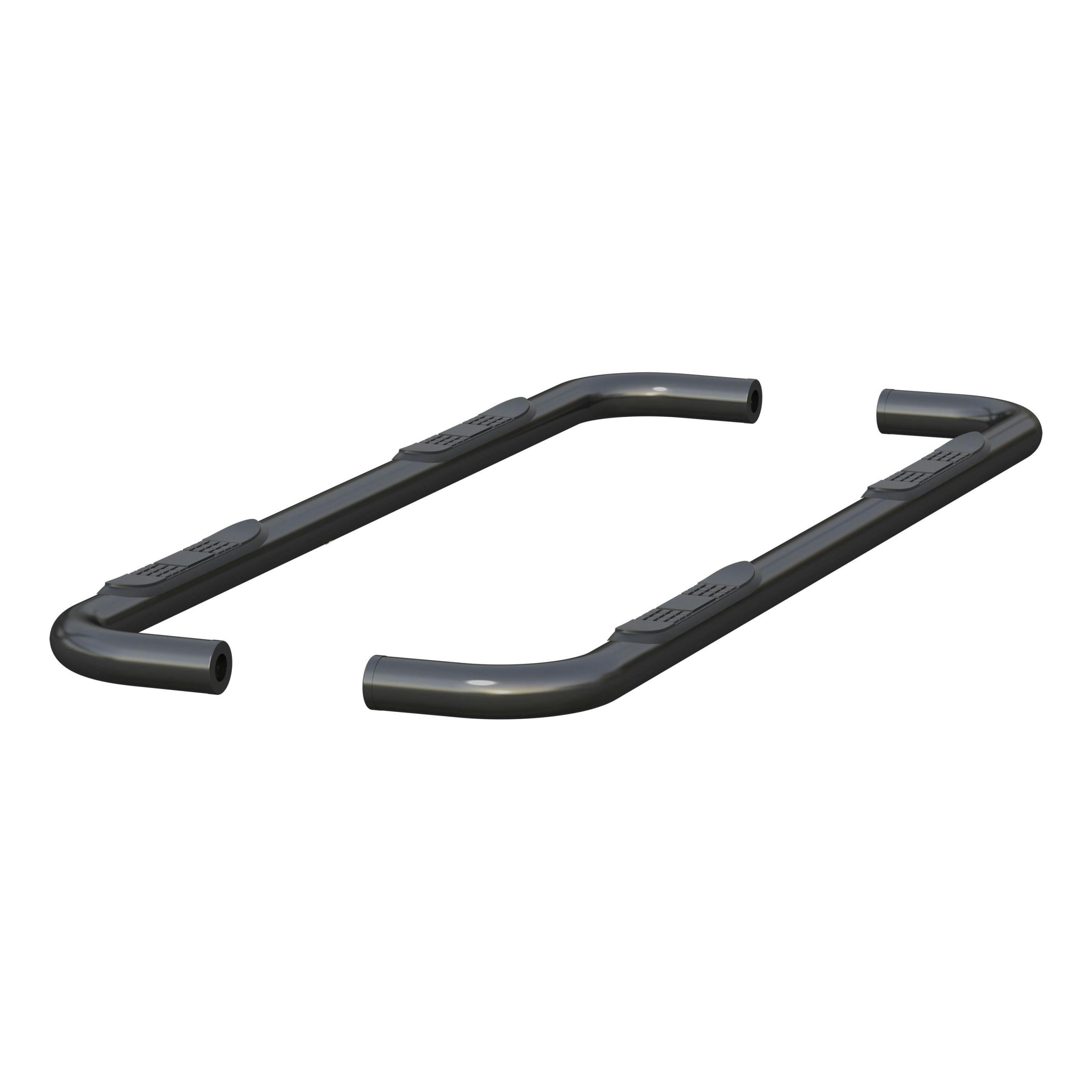 ARIES 214053 3" Round Black Stainless Side Bars, Select Chevrolet Silverado, GMC Sierra 1500