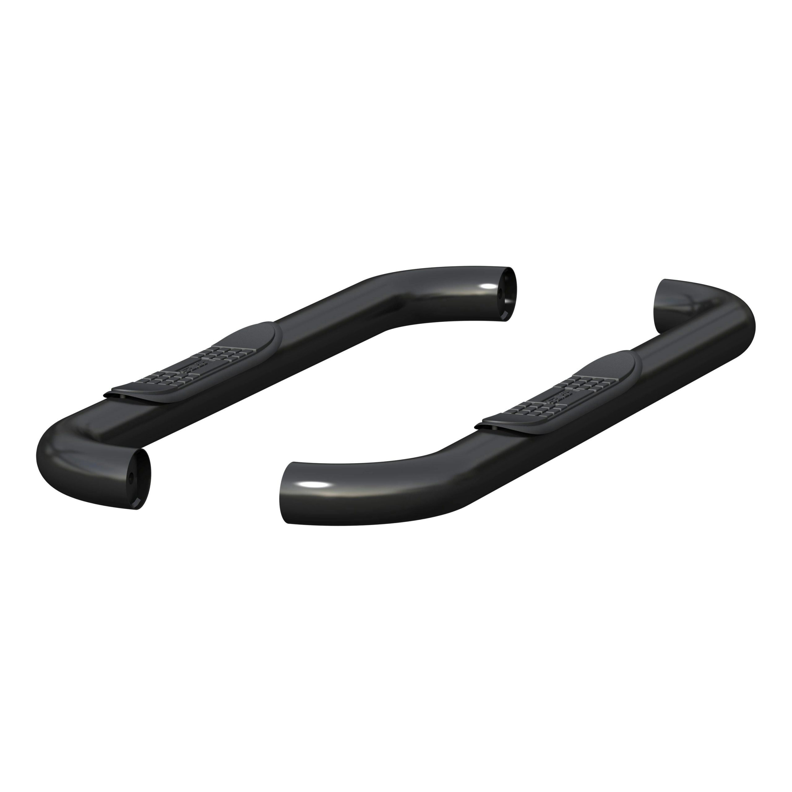 ARIES 215039 3" Round Black Stainless Side Bars, Select Dodge, Ram 1500, 2500, 3500