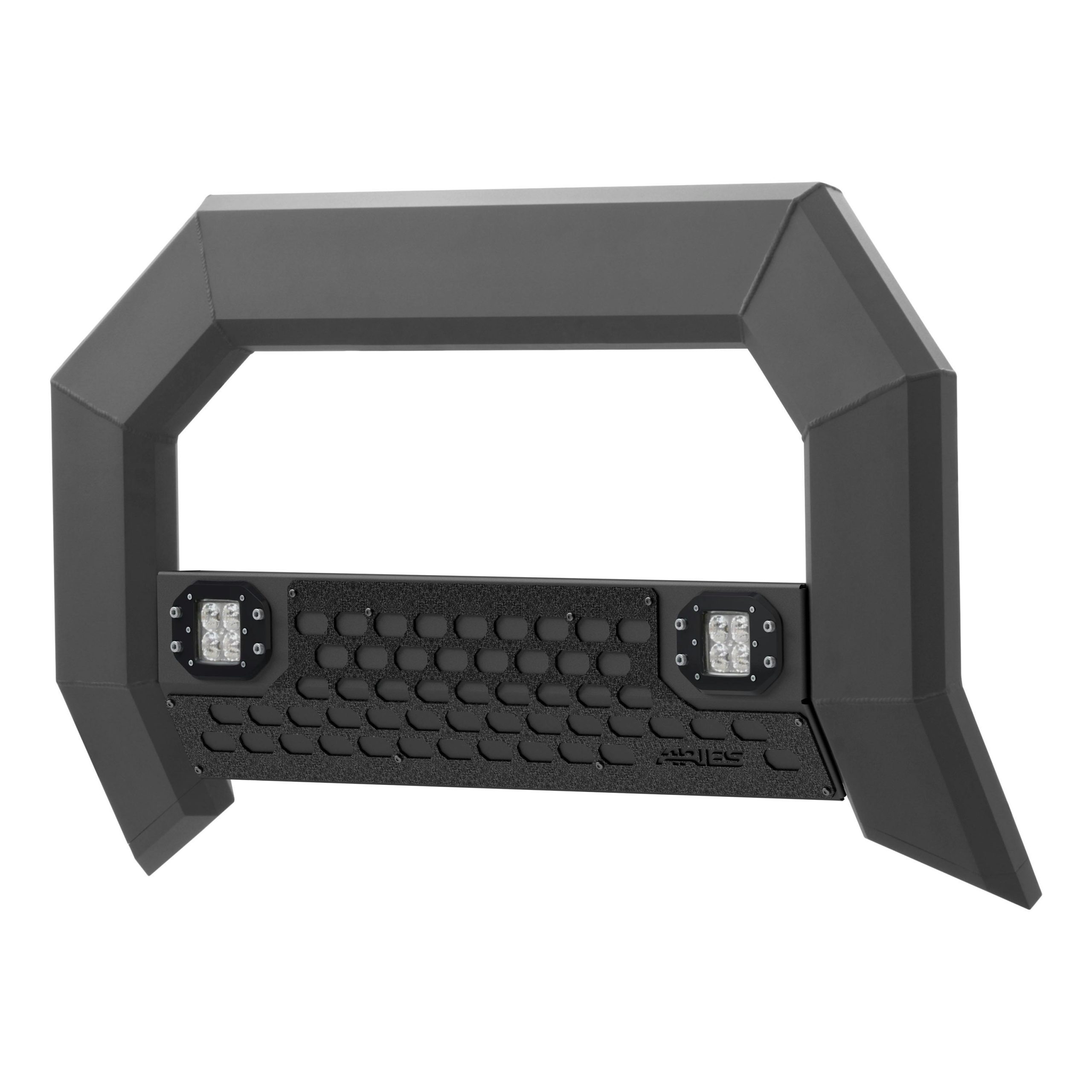ARIES 2162100 AdvantEDGE 5-1/2in. Black Aluminum Bull Bar with Lights; Select Toyota Tundra