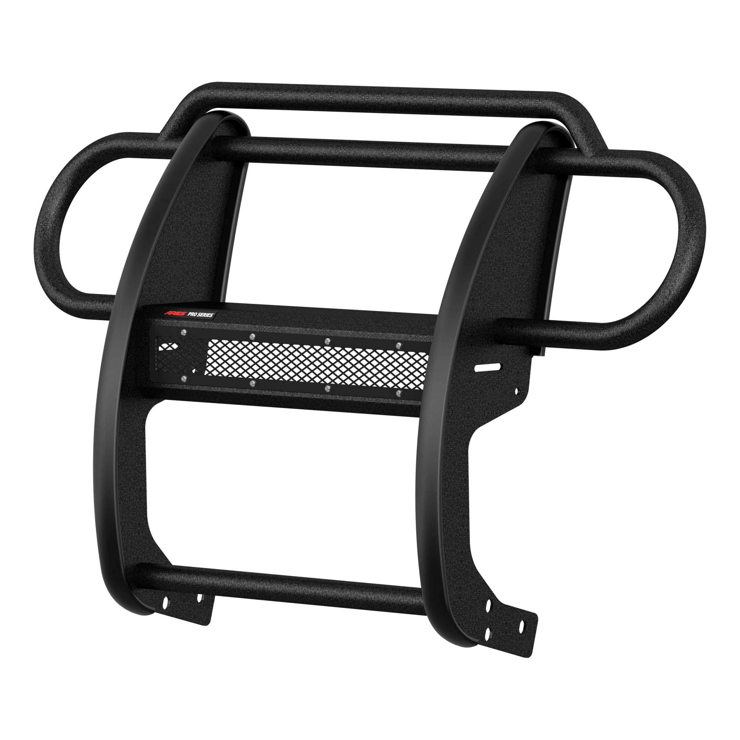 ARIES 2170032 Pro Series Black Steel Grille Guard with Light Bar, Select Jeep JL, Gladiator