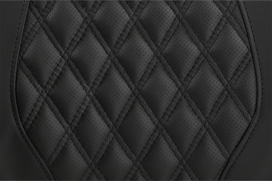 SADDLEMEN Tour-Pak‚Â Backrest Pad - Road Sofa Lattice Stitched Seat - Black 814-07-TPACK-LS