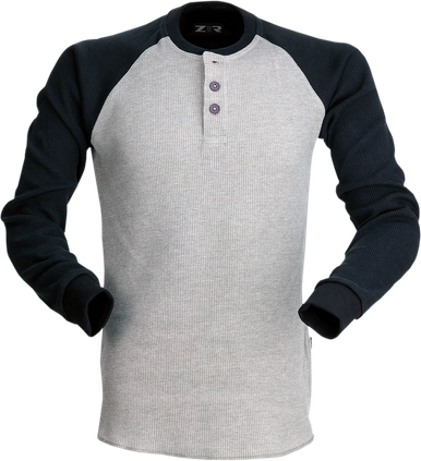Z1R Waffle Long-Sleeve Shirt - Gray -Medium 2840-0150