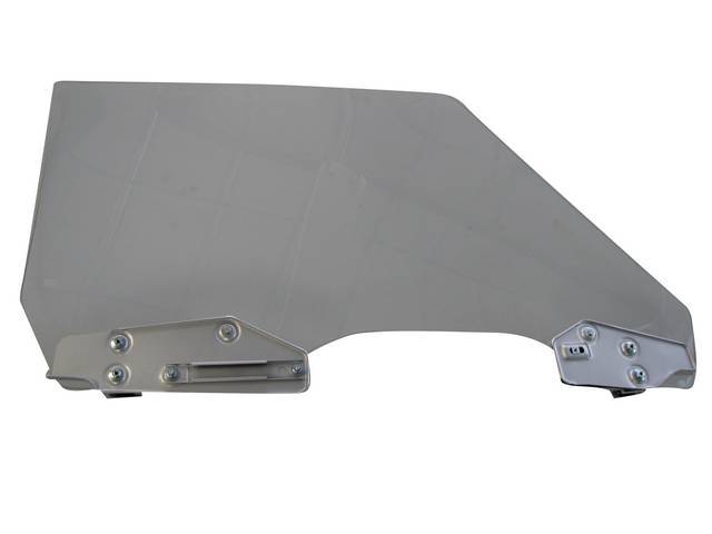 Door Window Glass and Bracket Assembly, LH, Clear