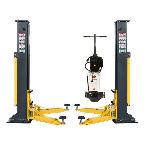 Portable 2-Post Car Lift PMRL-200 - Heavy Duty Auto Lift for Home Use, Carbon Construction, Adjustable Height, Easy Loading with Forklift or Tractor, Car Lift for Vehicles