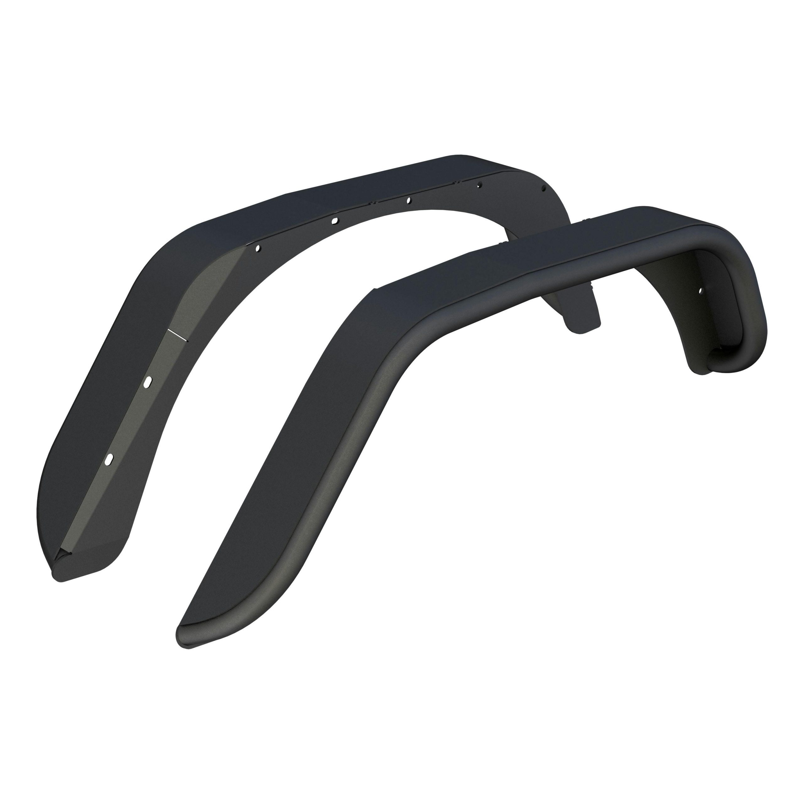 ARIES 2500211 Jeep Wrangler JK Smooth Black Aluminum Rear Fender Flares