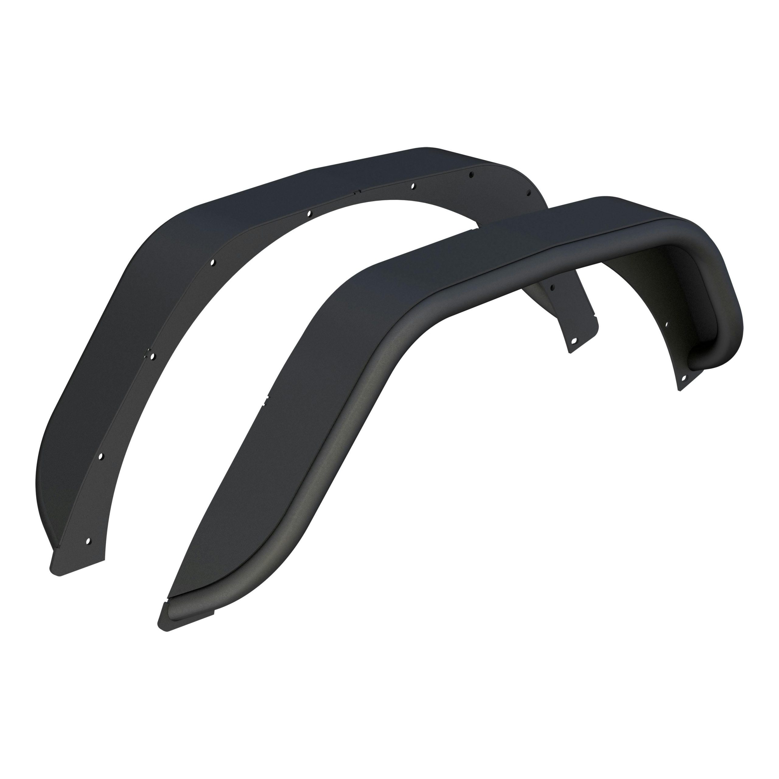 ARIES 2500213 Jeep Wrangler JL Smooth Carbide Black Aluminum Rear Fender Flares