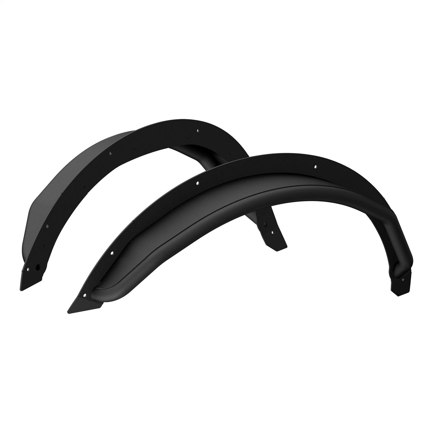 ARIES 2500303 Ford Bronco Smooth Black Aluminum Tubular-Style Rear Fender Flares for 4-Door
