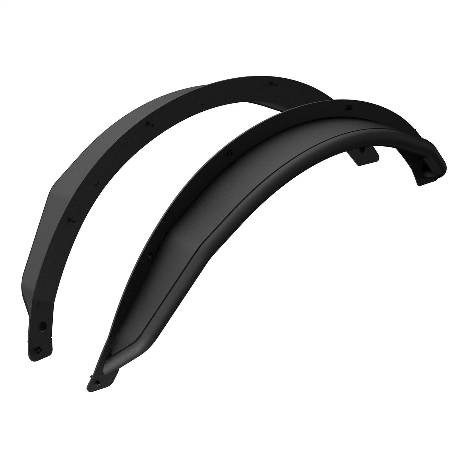 ARIES 2500304 Ford Bronco Smooth Black Aluminum Tubular-Style Rear Fender Flares for 2-Door