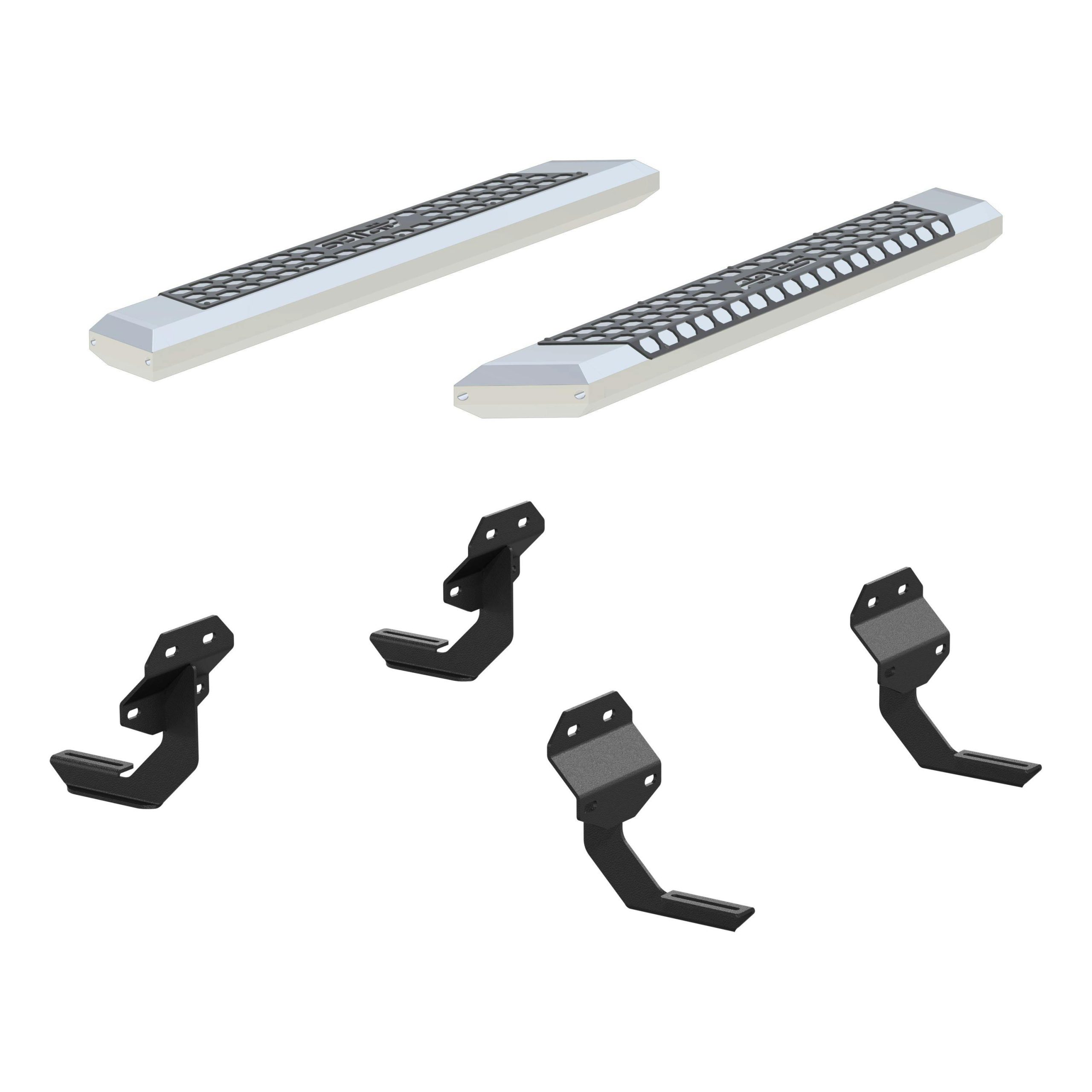 ARIES 2555011 AdvantEDGE 5-1/2in. x 53in. Chrome Aluminum Side Bars; Select Ford F150; F250; F