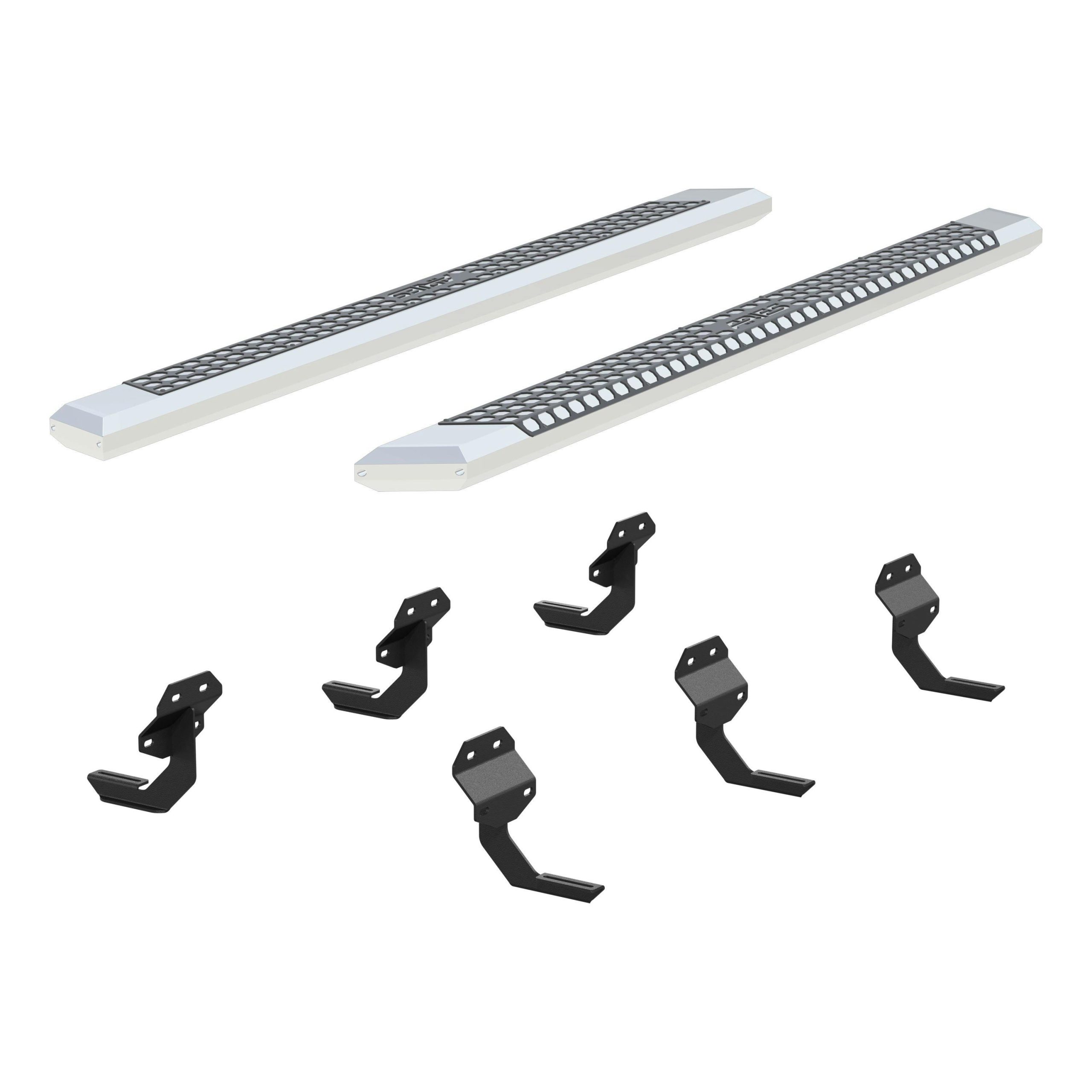 ARIES 2555048 AdvantEDGE 5-1/2" x 91" Chrome Aluminum Side Bars, Select Ford F150, F250, F350