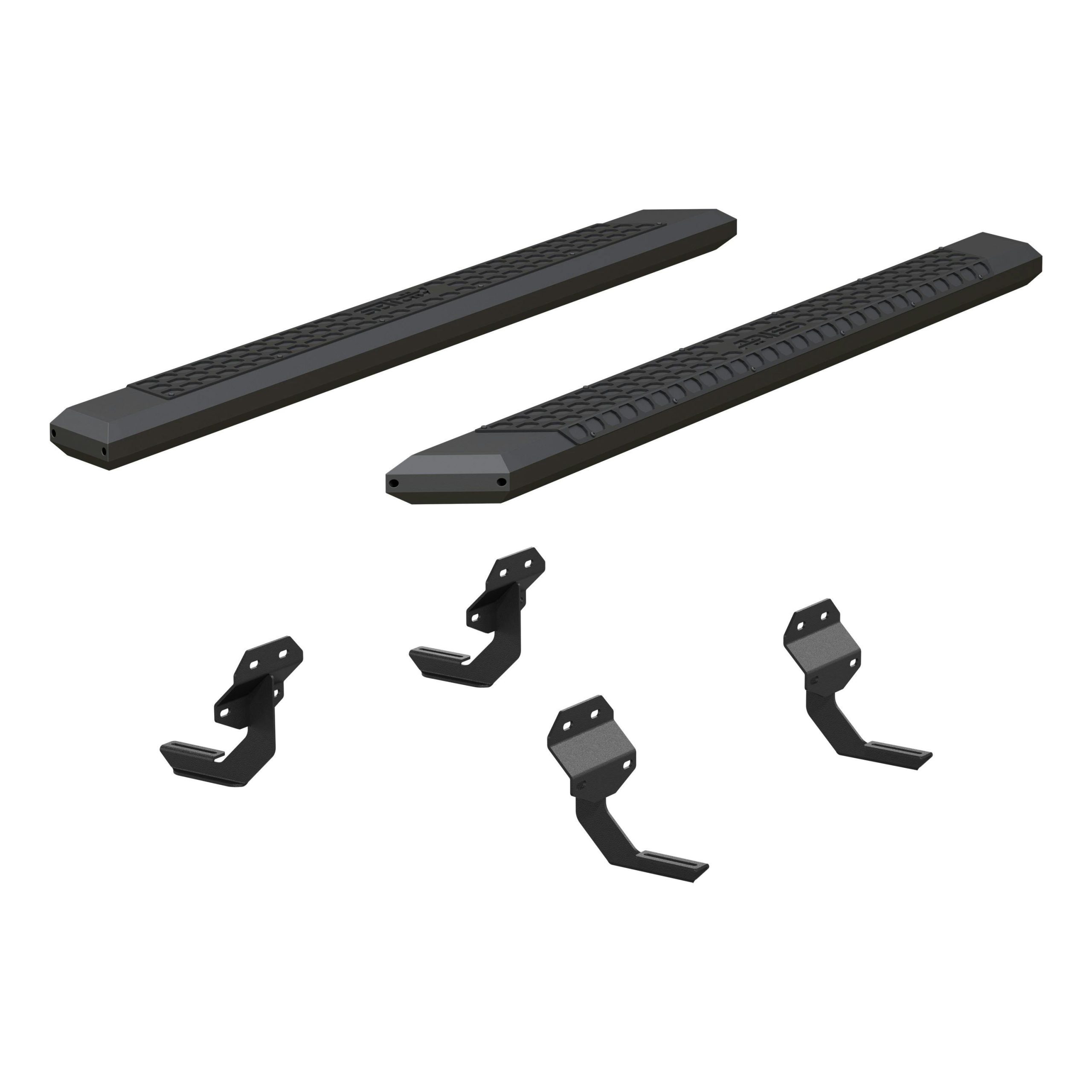 ARIES 2556012 AdvantEDGE 5-1/2" x 75" Black Aluminum Side Bars, Select Ford F150, F250, F350