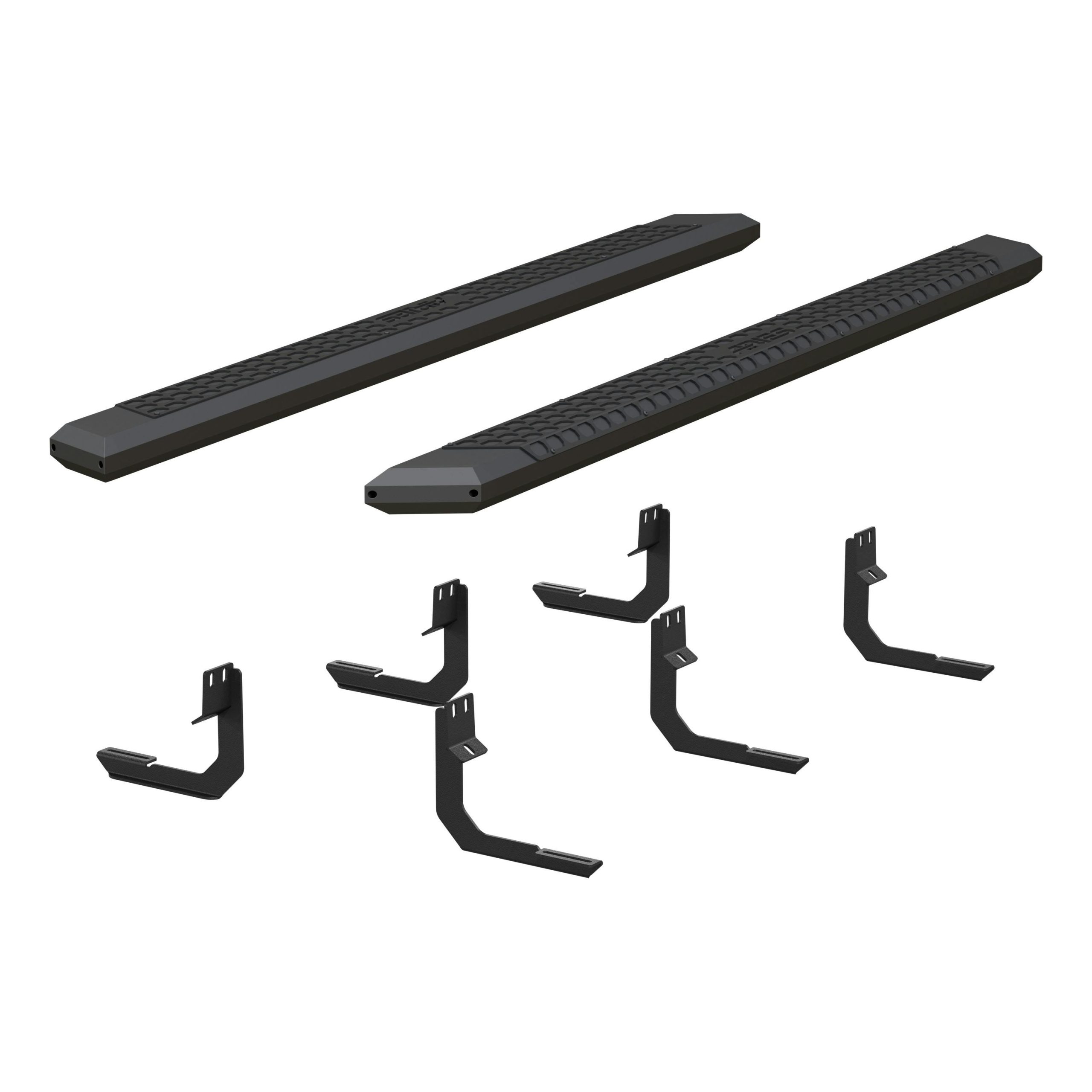 ARIES 2556042 AdvantEDGE 5-1/2" x 85" Black Aluminum Side Bars, Select Nissan Titan, XD
