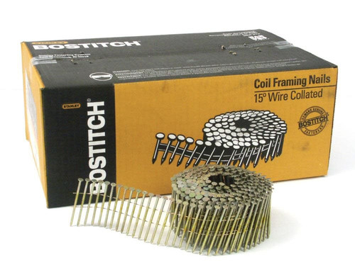 BOSTITCH 2-1/2 In. x .099 Galvanized Smooth Shank 15 Coil Framing Nail
