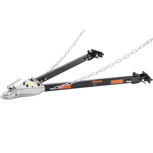 Tow Bar 5500 Lbs Towing Capacity With Chains Powder-Coating Alloy Steel Bumper-Mounted Universal Towing Bar Coupler Fits 2-Inch Ball Hitch 39.4-Inch Opening Width For RV Car Trailer Truck