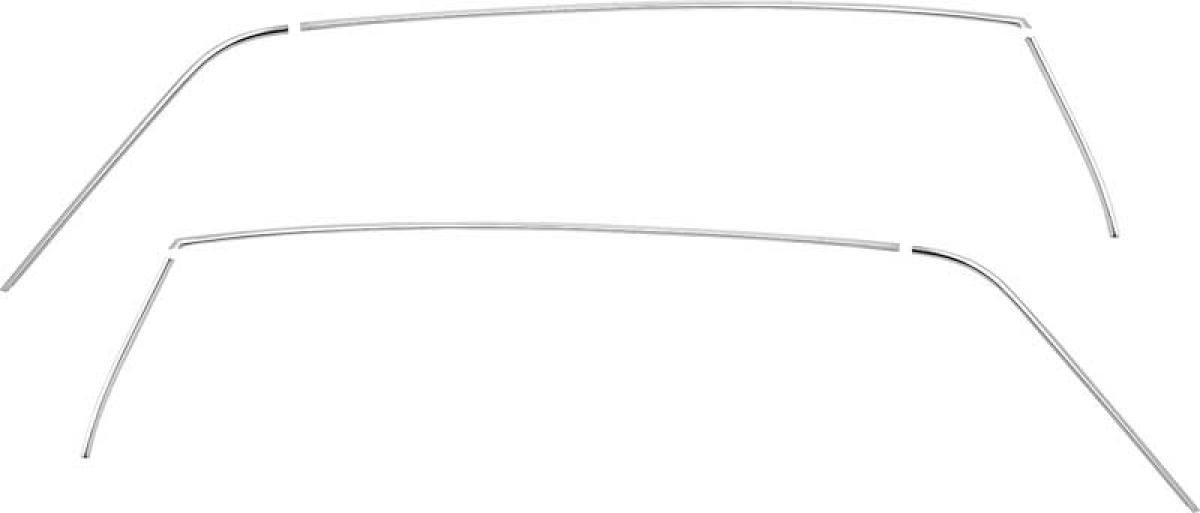 1973-74 Nova, Apollo,Omega, Ventura, Roof Drip Molding Set, 2-Door Coupe & Hatchback, 6 Piece Set