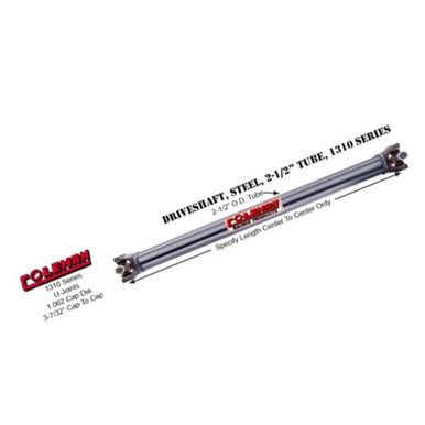 Coleman 2-1/2" OD Steel Driveshaft w/1310 U-Joints (select length)