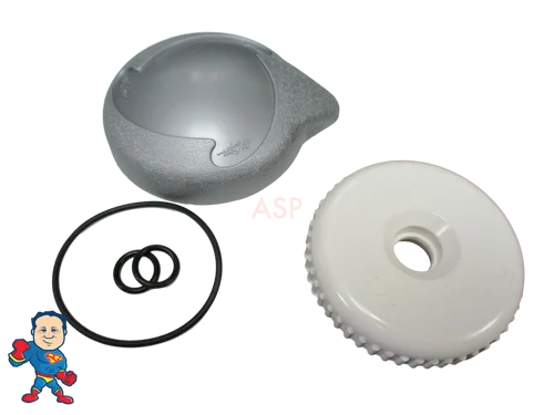 3 3/4″ Buttress Diverter Valve Cap Kit with Teardrop Knob & O-Rings – Cal Spa Compatible
