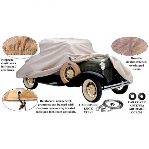 Car Cover, Gray Technalon, Closed Cab Pickup, 1928-1931