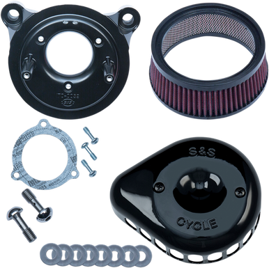S&S CYCLE Mounted Air Cleaner - Black - Throttle By Wire 170-0438