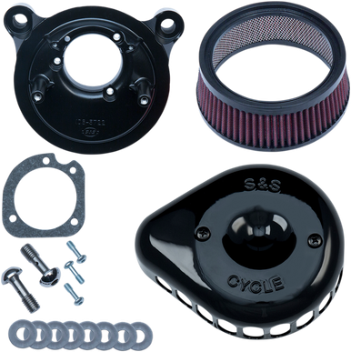S&S CYCLE Mounted Air Cleaner - Black - Twin Cam 170-0442