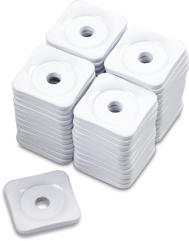 Woody's Square Grand Digger White Support Plates 48 Pack 5/16in ASG-3815-48