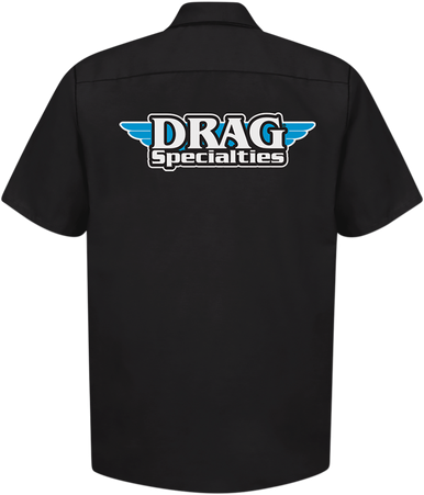 THROTTLE THREADS Drag Specialties Shop Shirt - Black - XL DRG31ST24BKXL