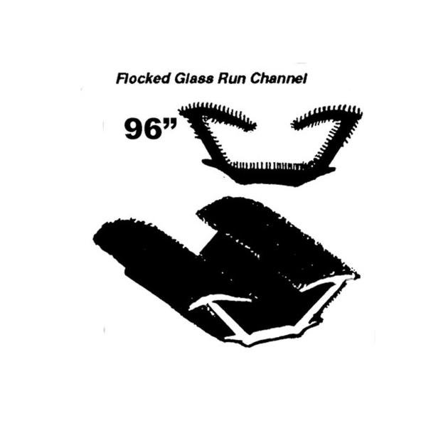 Metro Moulded Parts Flocked Glass Run Channel WC 33-96