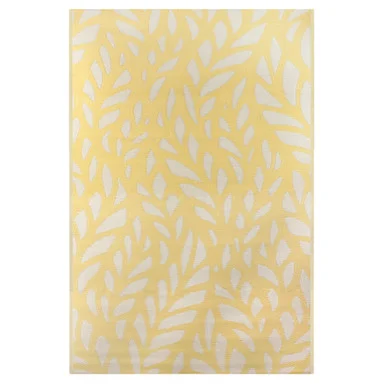 4′ x 6′ Yellow and White Floral Rectangular Outdoor Area Rug