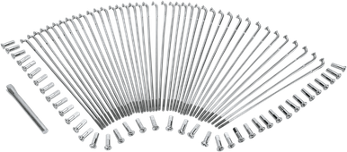 DRAG SPECIALTIES Spoke Set - Drop Center - Front - Stainless Steel - 19" 16-0503SS