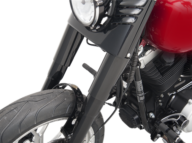DRAG SPECIALTIES Fork Slider Covers - Gloss Black - Smooth - Stock Length - Replacement OEM Number 45964-86 74537B