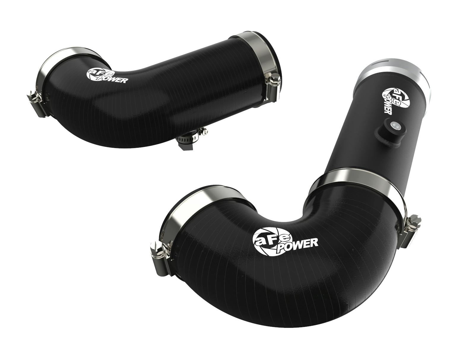 AFE 46-20454-B BladeRunner 3 IN & 3-1/2 IN Aluminum Hot and Cold Charge Pipe Kit Black