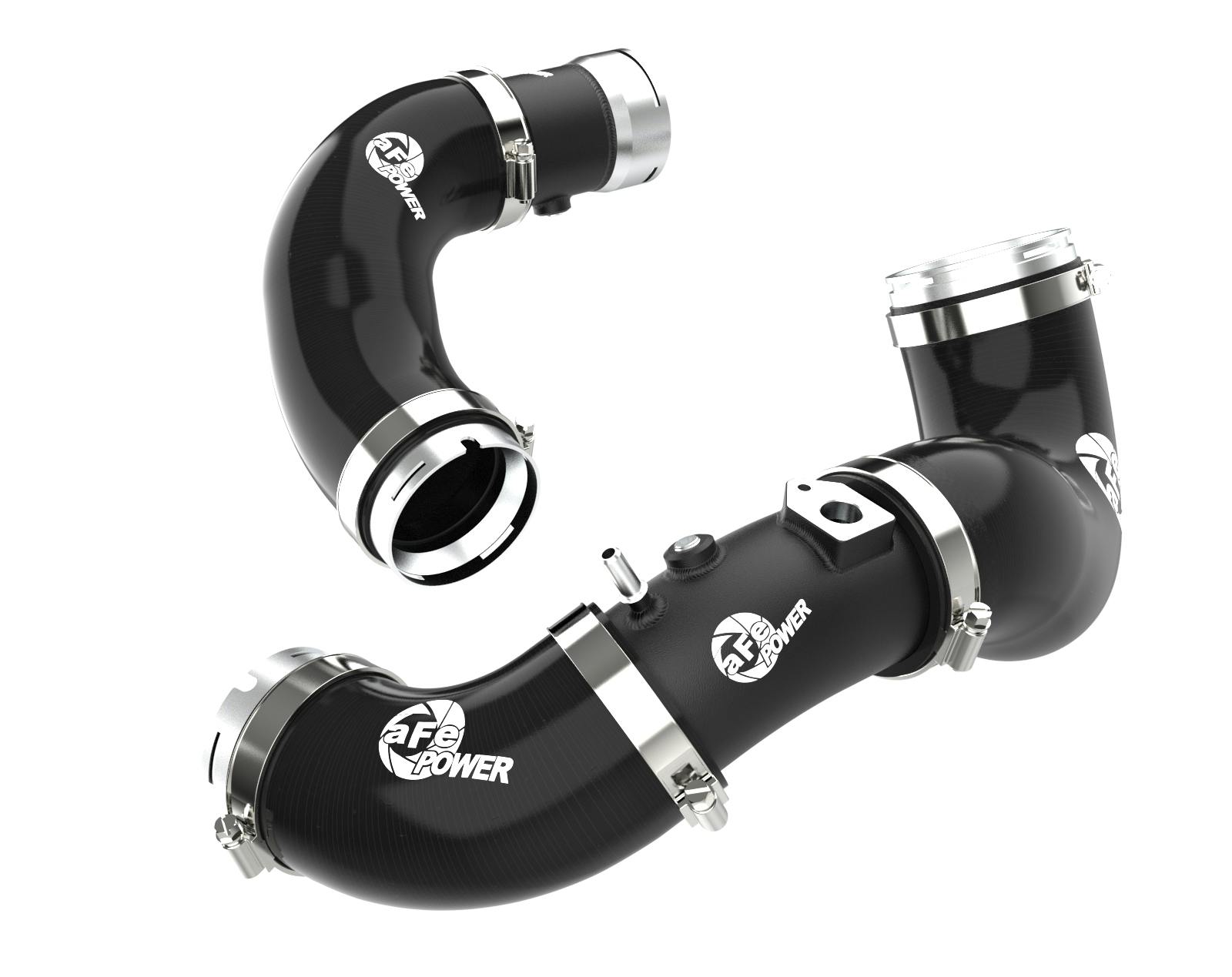 AFE 46-20694-B BladeRunner 2-1/2 IN & 2-3/4 IN Aluminum Hot and Cold Charge Pipe Kit Black