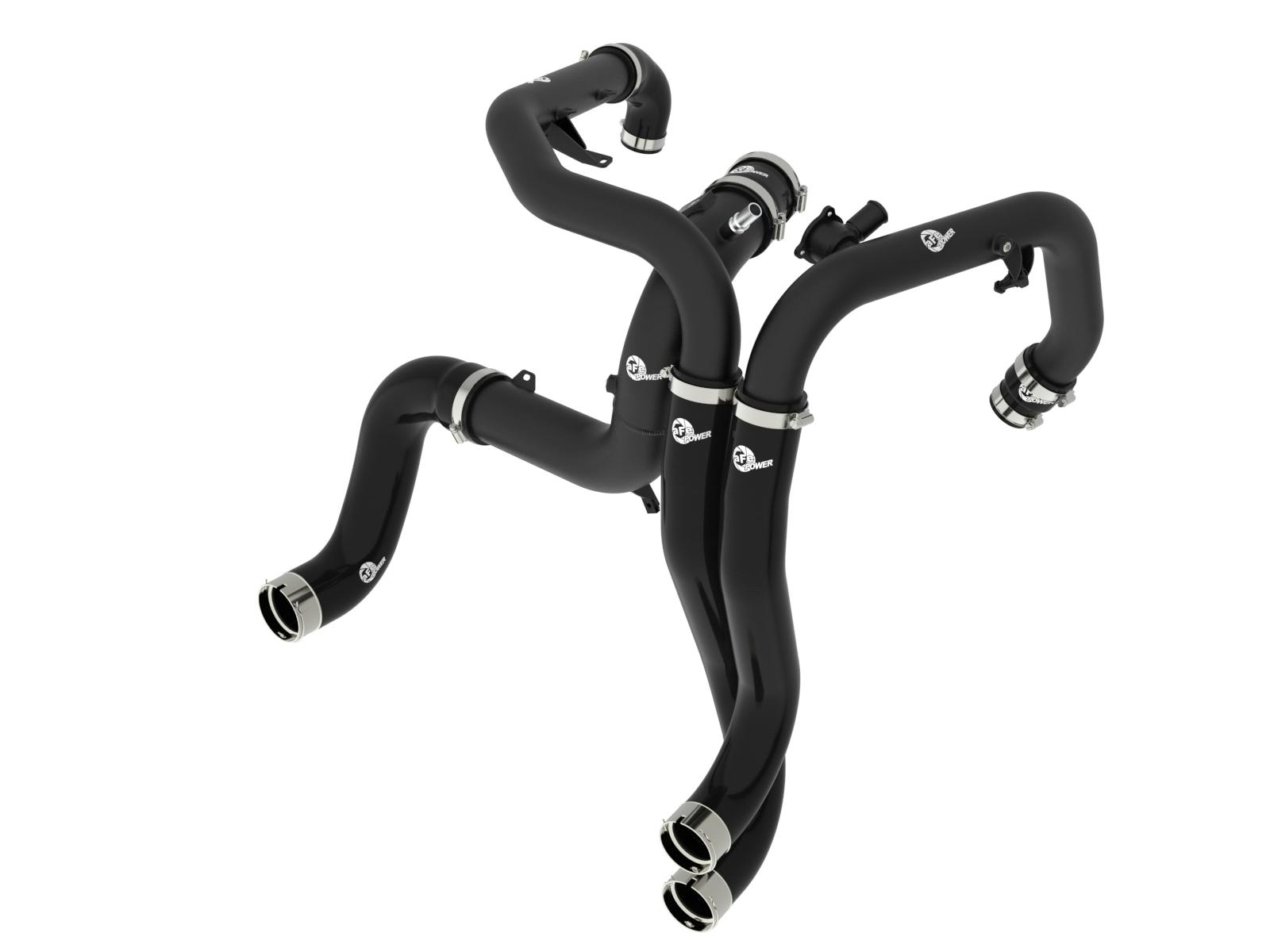 AFE 46-20754-B BladeRunner 2-1/4 IN & 3 IN Aluminum Hot and Cold Charge Pipe Kit Black
