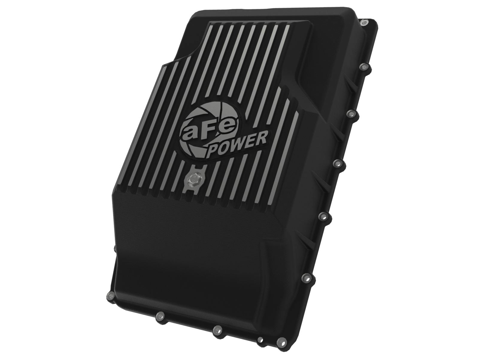 AFE 46-71330B aFe POWER Pro Series Transmission Pan Black w/ Machined Fins