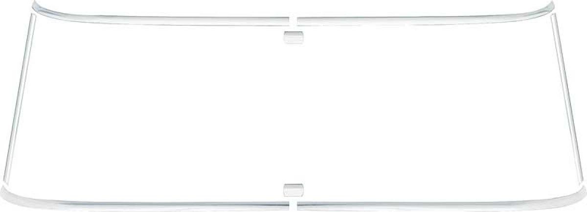 1962-65 Chevy II Nova, Rear Window Molding Set, 2 Door Hardtop, 8 Piece Set