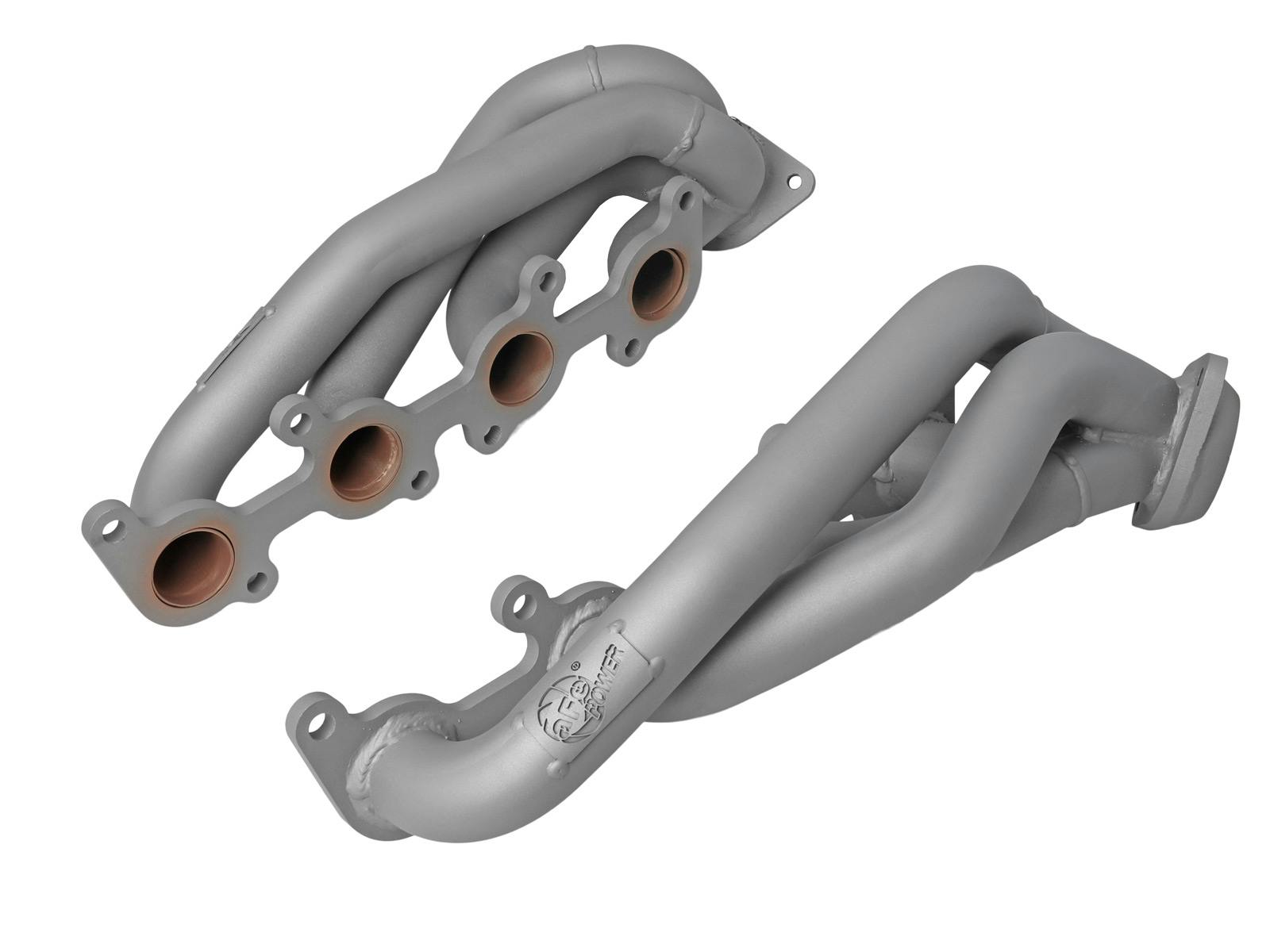 AFE 48-33025-1T Twisted Steel 1-5/8 IN to 2-1/2 IN 304 Stainless Headers w/ Titanium Coat Fini