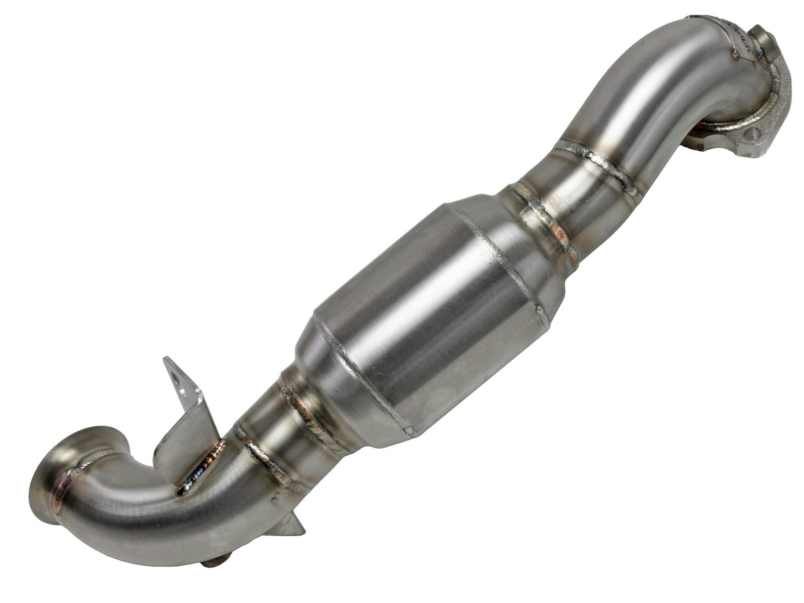 AFE 48-36318-1HC Twisted Steel Downpipe 2-1/2 IN 304 Stainless Steel w/ Cat