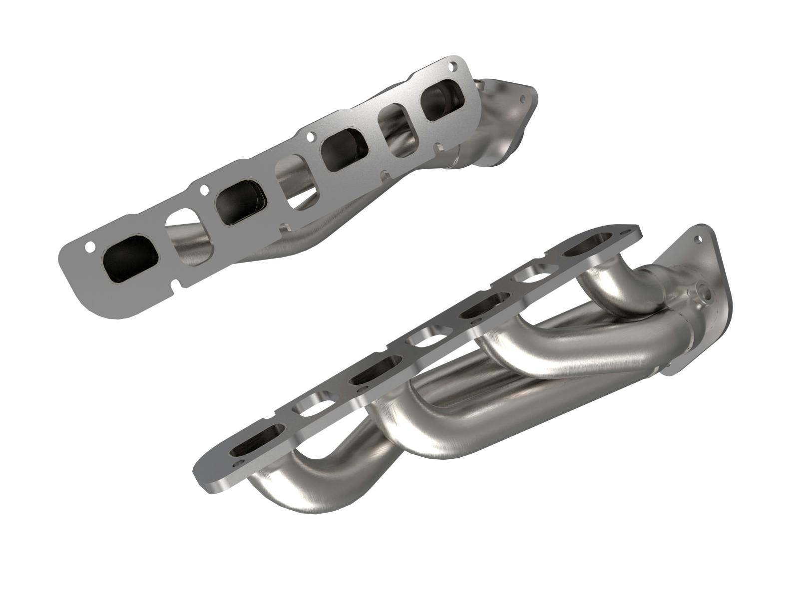 AFE 48-38032 Twisted Steel 1-7/8 IN to 2-3/4 IN 304 Stainless Headers w/ Raw Finish