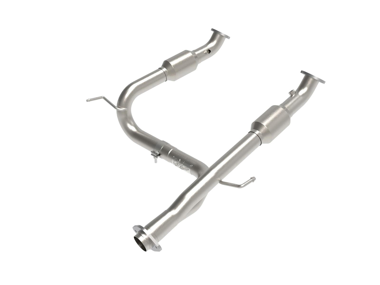 AFE 48-46006-RC Twisted Steel Y-Pipe 2 to 3 IN 409 Stainless Steel w/ Cat