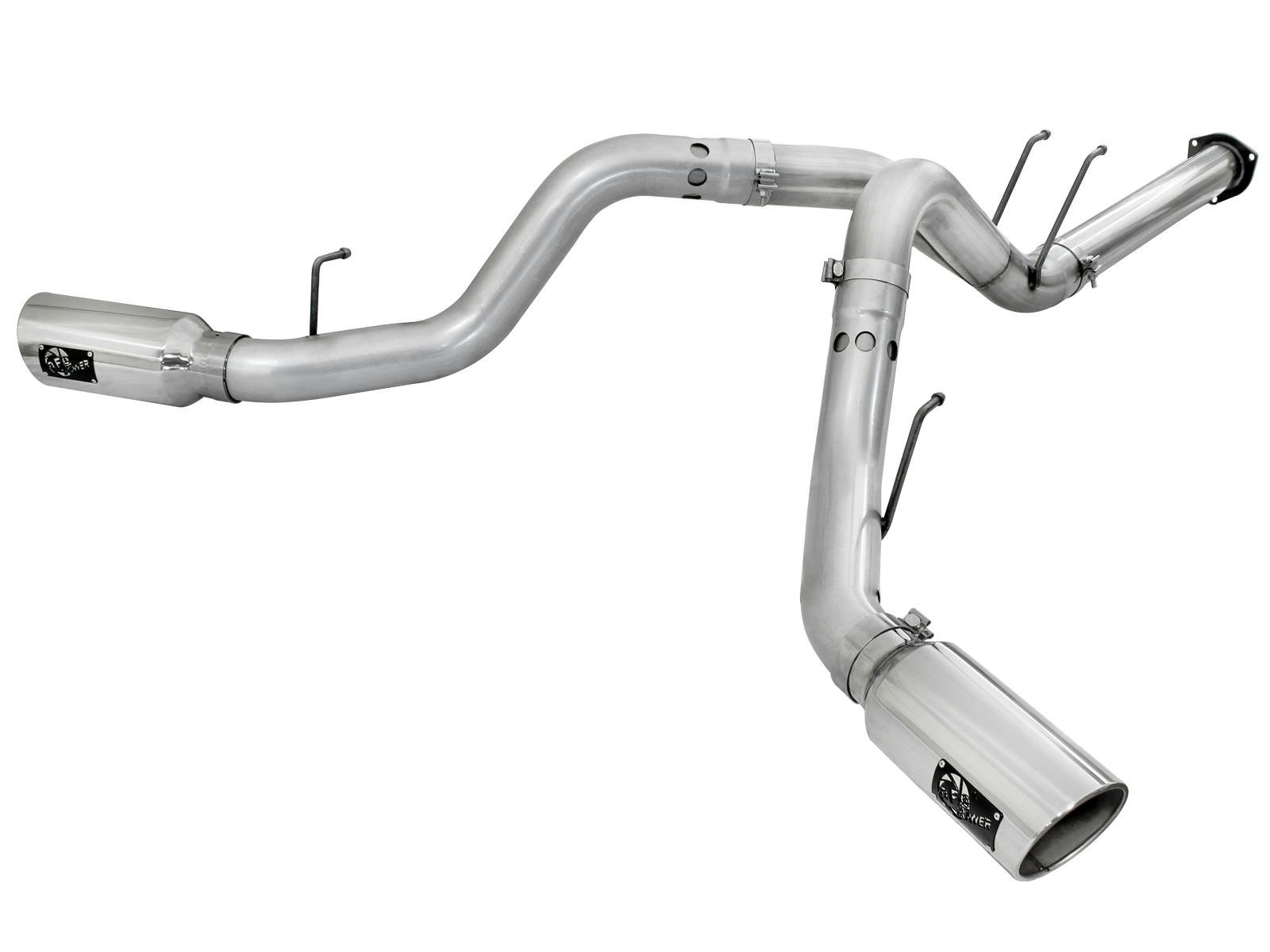 AFE 49-03065-P ATLAS 4 IN Aluminized Steel DPF-Back Exhaust System w/Polished Tip