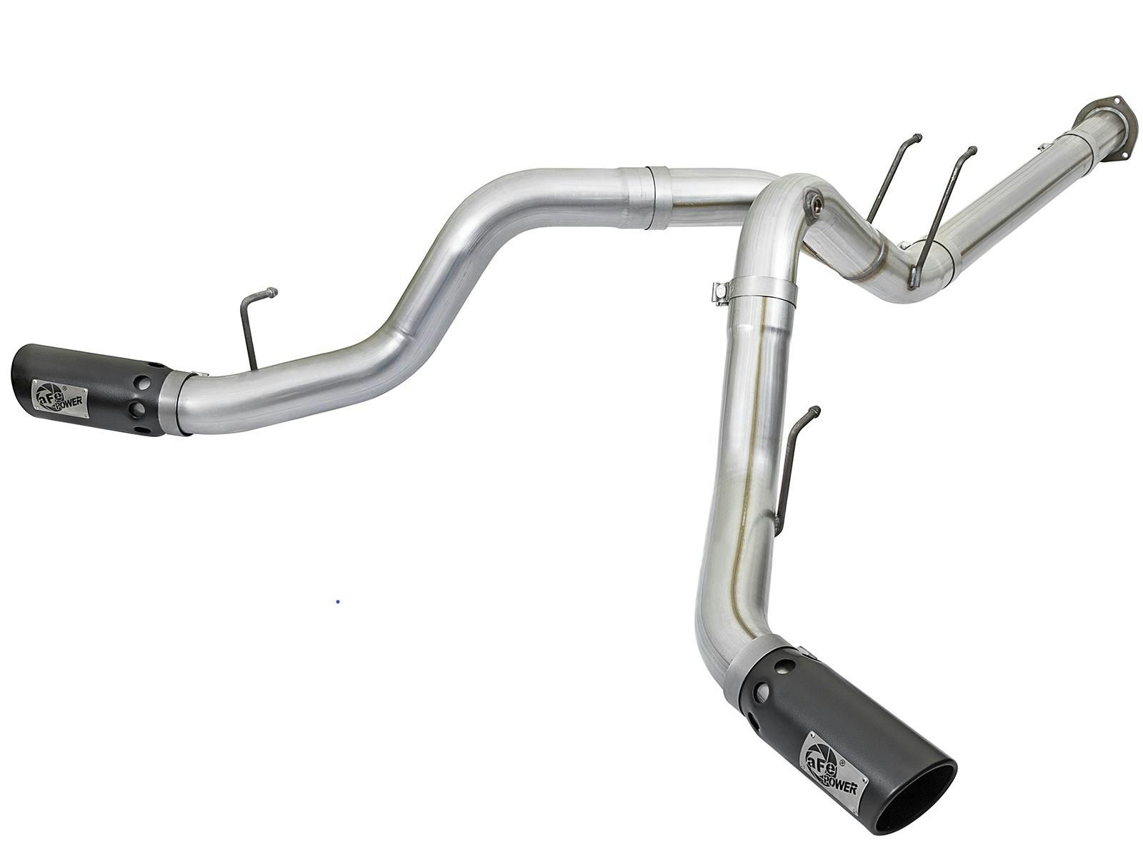 AFE 49-03092-B ATLAS 4 IN Aluminized Steel DPF-Back Exhaust System w/Black Tip