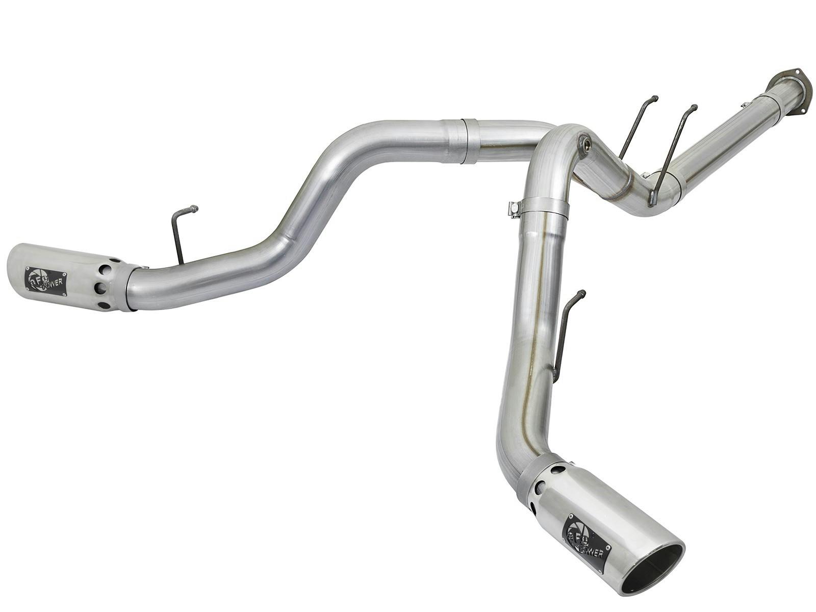 AFE 49-03092-P ATLAS 4 IN Aluminized Steel DPF-Back Exhaust System w/Polished Tip