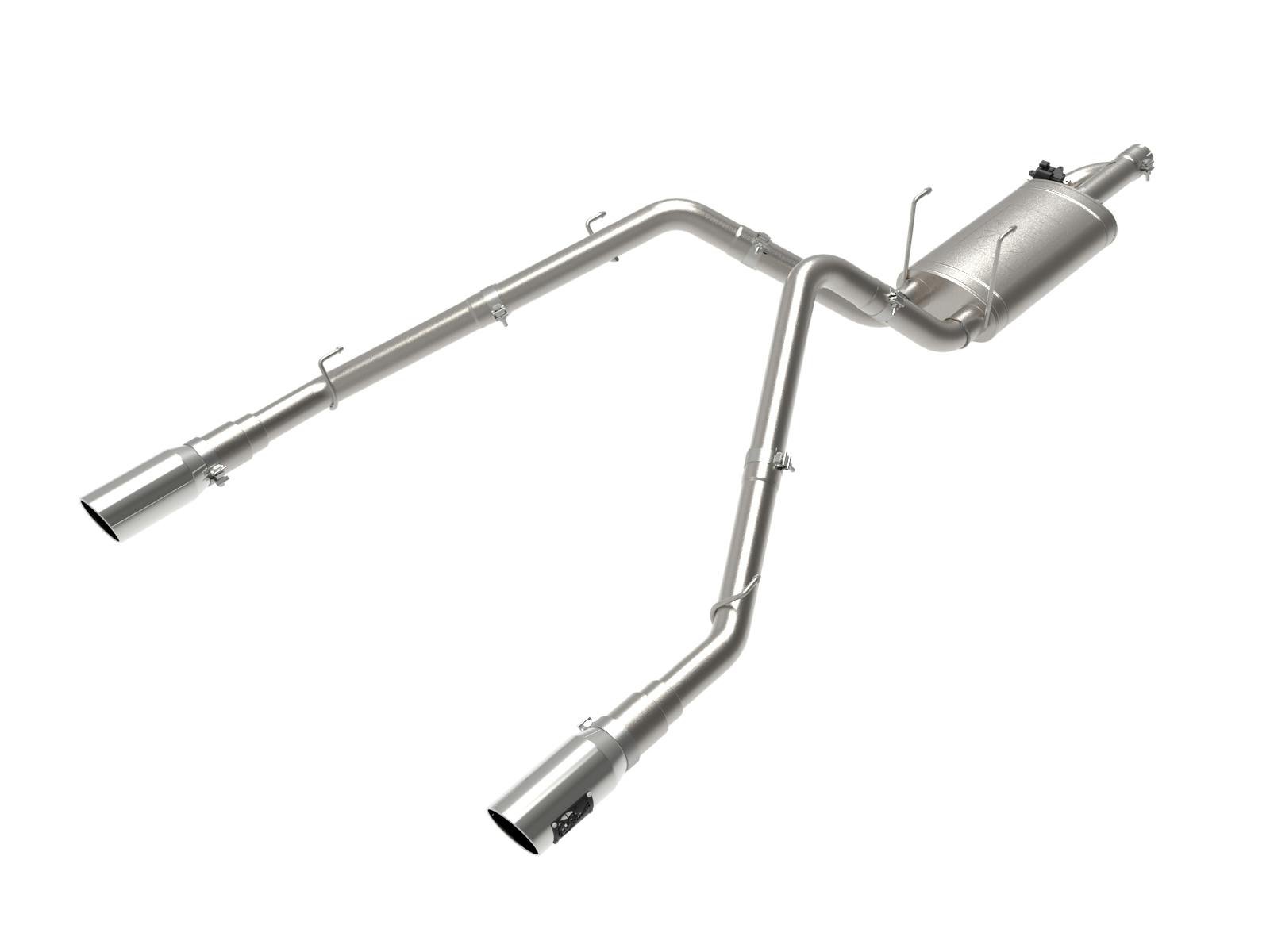 AFE 49-32083-P Gemini XV 3 IN 304 Stainless Steel Cat-Back Exhaust System w/ Cut-Out Polished